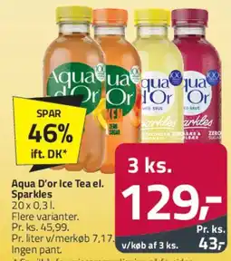 Fleggaard Aqua D'or Ice Tea / Sparkles (flasker) tilbud