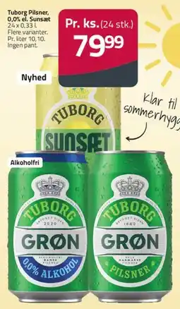 Fleggaard Tuborg (Sunset / Grøn alkoholfri) tilbud