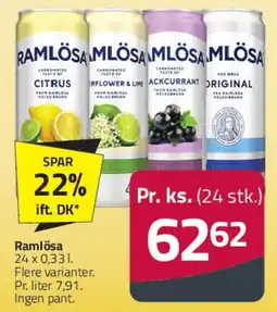 Fleggaard Ramlösa (dåser) tilbud
