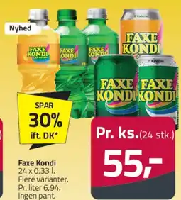 Fleggaard Faxe Kondi (flasker/dåser) tilbud