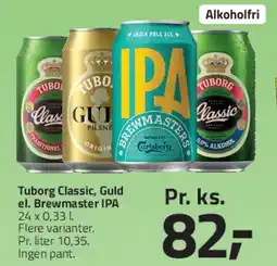 Fleggaard Tuborg Classic, Guld eller Brewmaster IPA tilbud