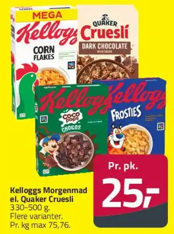Fleggaard Kellogg's Morgenmad / Quaker Cruesli tilbud
