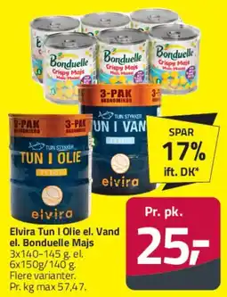 Fleggaard Elvira Tun / Bonduelle Majs tilbud