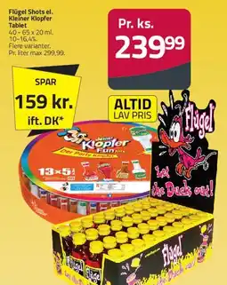Fleggaard Flügel Shots / Kleiner Klopfer Tablet tilbud
