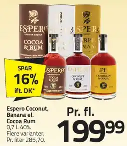 Fleggaard Espero Coconut, Banana eller Cocoa & Rum tilbud