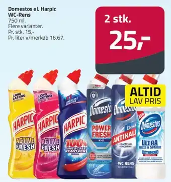 Fleggaard Domestos / Harpic WC-rens tilbud
