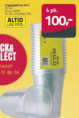 Fleggaard Engangskrus 40 cl tilbud