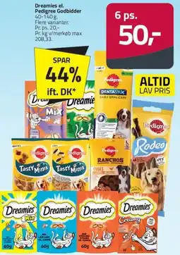 Fleggaard Assortiment: Dreamies, Pedigree Tasty Minis m.fl. tilbud