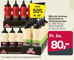 Fleggaard Bähncke Ketchup, Remoulade eller Salatmayonnaise tilbud