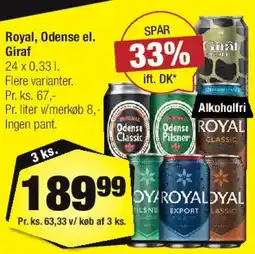 Calle Royal / Odense / Giraf (øl) tilbud