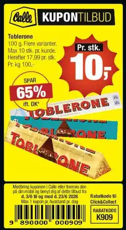 Calle Toblerone (100 g) tilbud