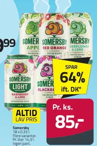 Fleggaard Somersby (cider) tilbud