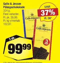 Calle Galle & Jessen Pålegschokolade tilbud