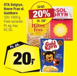 Calle OTA Solgryn / Havre Fras / Guldkorn tilbud