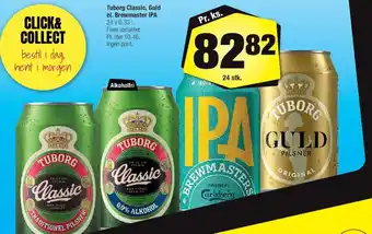 Calle Tuborg (Classic, Guld, Brewmaster IPA) tilbud