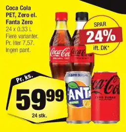 Calle Coca‑Cola / Fanta Zero (PET) tilbud