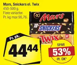 Calle Mars / Snickers / Twix tilbud