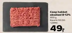 Kvickly Coop hakket oksekød 8-12% tilbud