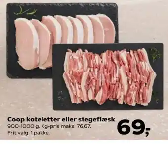 Kvickly Coop koteletter eller stegeflæsk tilbud