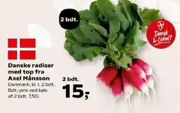 Kvickly Danske radiser med top fra Axel Månsson tilbud