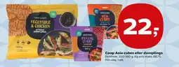 Kvickly Coop Asia cubes eller dumplings tilbud