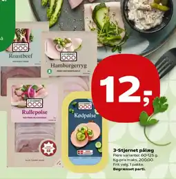 Kvickly 3-Stjernet pålæg tilbud