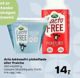 Kvickly Arla laktosefri piskefløde eller fraiche tilbud