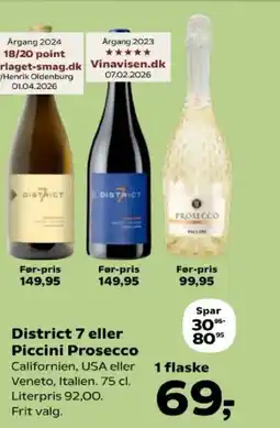 Kvickly District 7 eller Piccini Prosecco tilbud