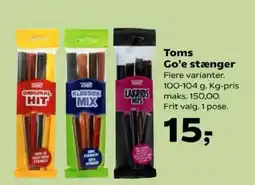 Kvickly Toms Go'e stænger tilbud
