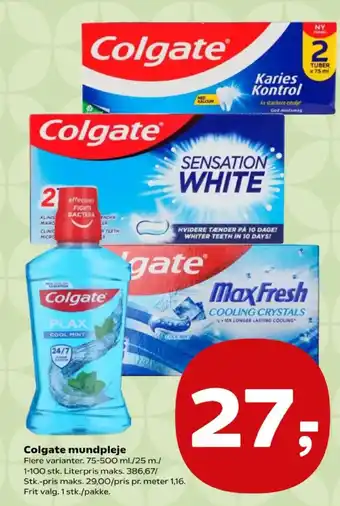 Kvickly Colgate mundpleje tilbud