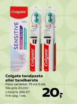 Kvickly Colgate tandpasta eller tandbørste tilbud