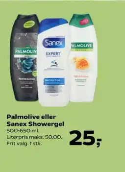 Kvickly Palmolive eller Sanex Showergel tilbud