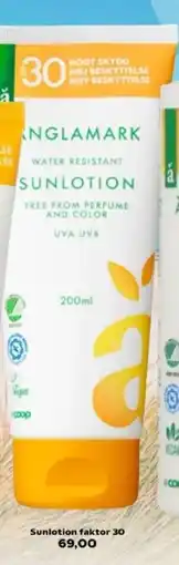 Kvickly Änglamark aftersun Sunlotion SPF 30 tilbud