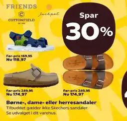 Kvickly Børne-, dame- eller herresandaler tilbud