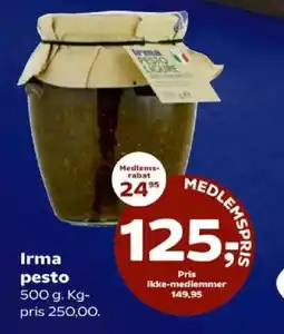 Kvickly Irma pesto tilbud