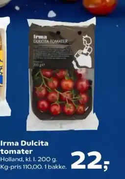 Kvickly Irma Dulcita tomater tilbud
