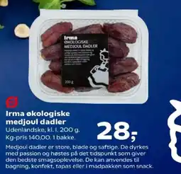 Kvickly Irma økologiske medjoul dadler tilbud