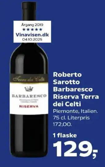 Kvickly Roberto Sarotto Barbaresco Riserva Terra dei Celti tilbud