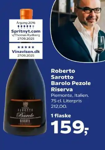 Kvickly Roberto Sarotto Barolo Pezole Riserva tilbud