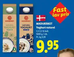Lidl MADVÆRKET Yoghurt naturel tilbud
