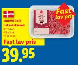 Lidl MADVÆRKET Hakket oksekød tilbud