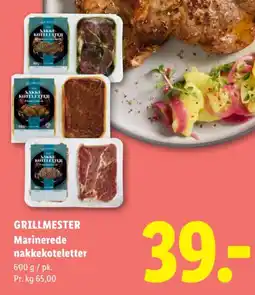 Lidl GRILLMESTER Marinerede nakkekoteletter tilbud