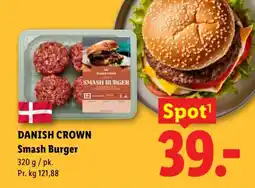 Lidl DANISH CROWN Smash Burger tilbud