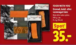 Lidl FOOD WITH YOU Gravad, kold- eller varmrøget laks tilbud