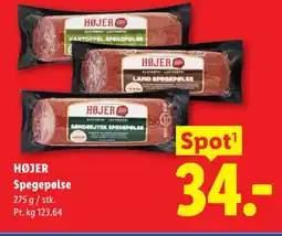 Lidl HØJER Spegepølse tilbud