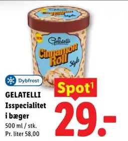 Lidl GELATELLI Isspecialitet i bæger tilbud