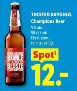 Lidl THISTED BRYGHUS Champions Beer tilbud
