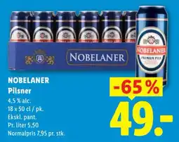 Lidl NOBELANER Pilsner tilbud