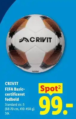 Lidl CRIVIT FIFA Basic- certificeret fodbold tilbud