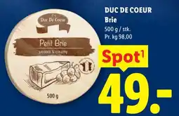 Lidl DUC DE COEUR Brie tilbud